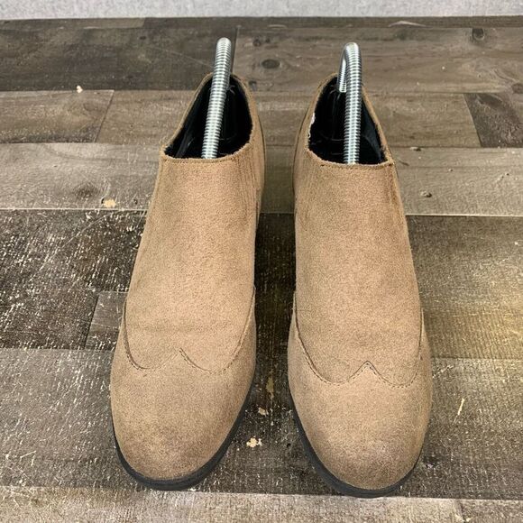 Korks by Kork Ease Women’s Size 8.5 Suede Ankle Booties Tan Slip On Block Heel - Picture 6 of 11
